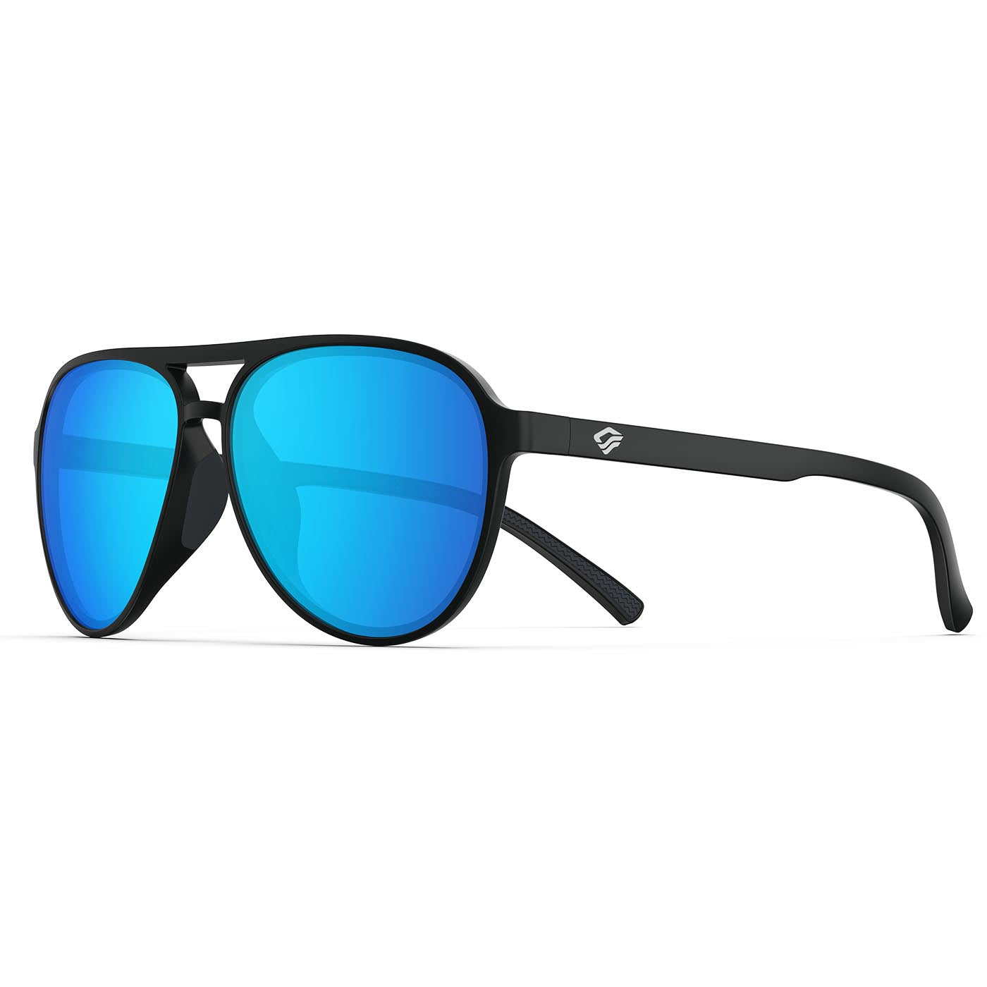 Cabo Men's Classic Black Mirrored Sunglasses (Blue Lens or Yellow Le –