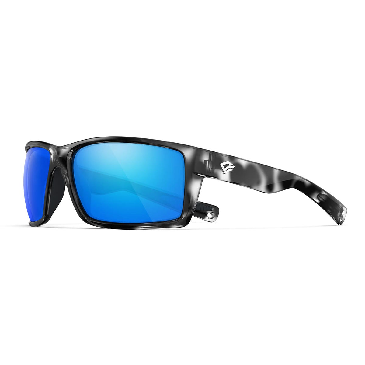 Tiger Shark Polarized Sunglasses Black Frame blue Lens