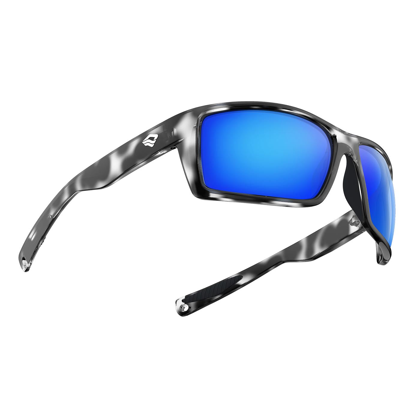 Tiger Shark Polarized Sunglasses - Black Frame & blue Lens